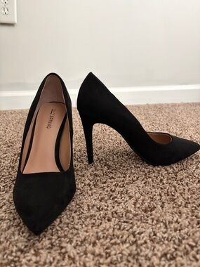 Call It Spring Black Suede Pointed-Toe Stiletto Pumps